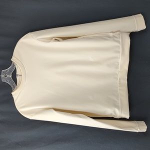 LULULEMON IVORY RUFFLED SWEATSHIRT